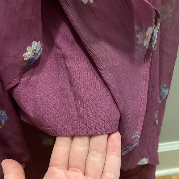 Abercrombie & Fitch S Floral Maxi Dress | High-Low Hem, Off-Shoulder, NWT - Picture 8 of 11